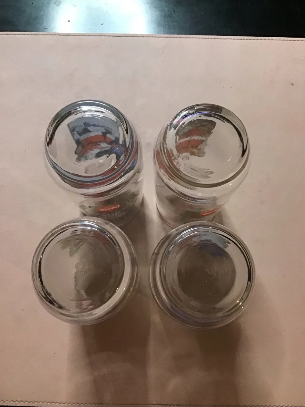4 Vintage Coca-Cola Santa Christmas Glasses Set Collectable Glassware Coke